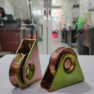 NEW RODA PAGAR RUMAH 5CM - RODA PINTU GERBANG RODA BUBUT RODA BESI COR 5CM Roda Pintu Gerbang Rumah