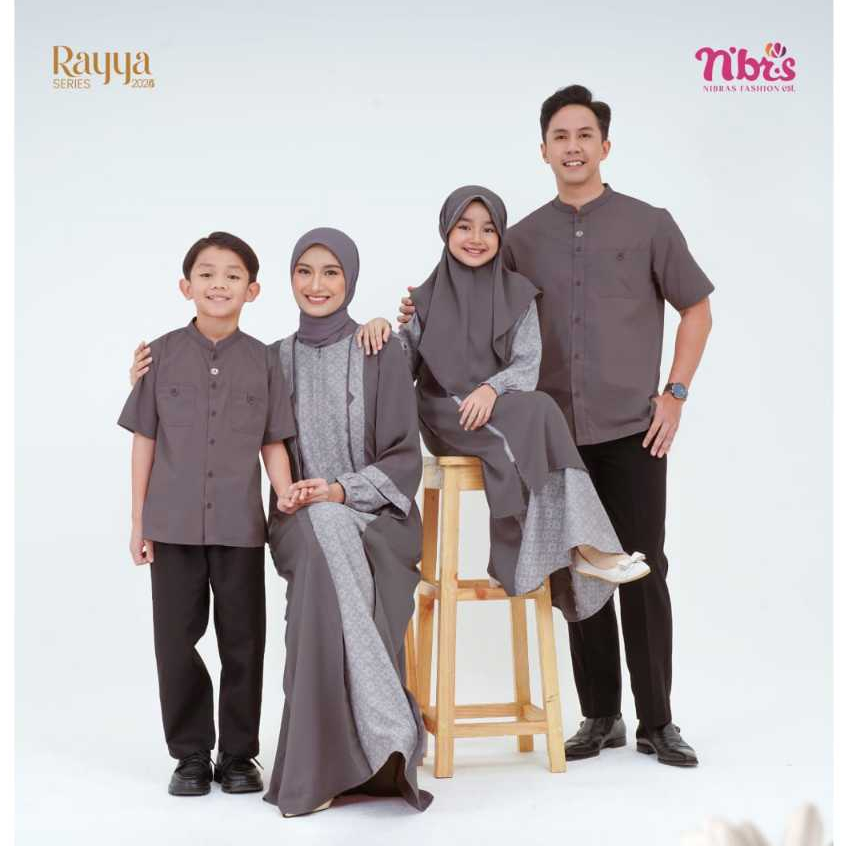 NIBRAS SARIMBIT 2025 RAYYA SERIES BY NBRS FASHION ORLIN LILAC SET PAKAIAN KELUARGA WARNA UNGU LAVEND