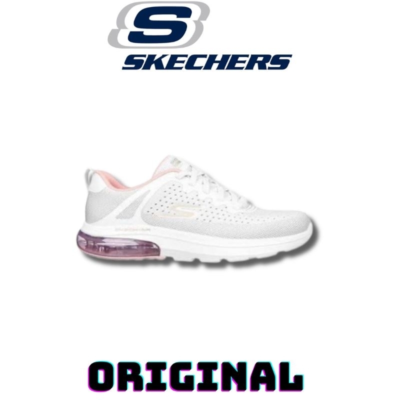 Sepatu Skechers Go Walk Air 2.0 White Pink Women's ( 124362/WPK ) Original