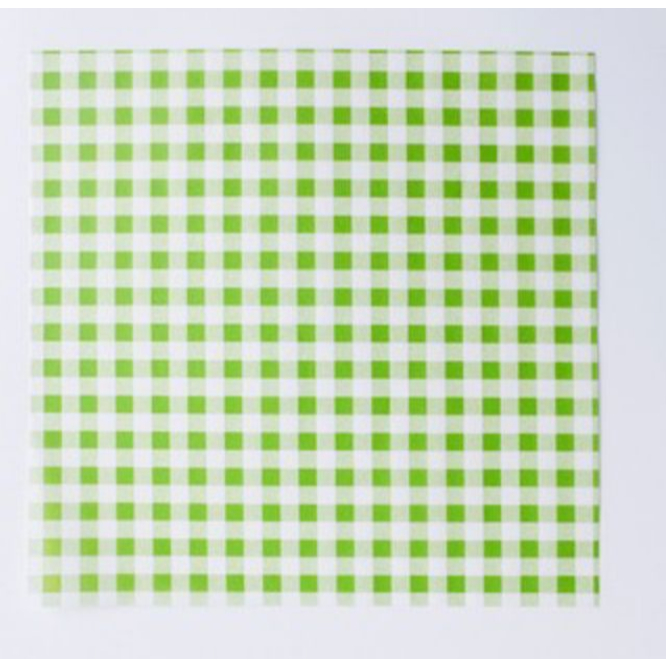 

POPIBake 50pcs KOTAK2 HIJAU 18x18cm Wax Paper Sandwich Wrapping Paper Kertas Greaseproof Kertas Penggoreng 18X18