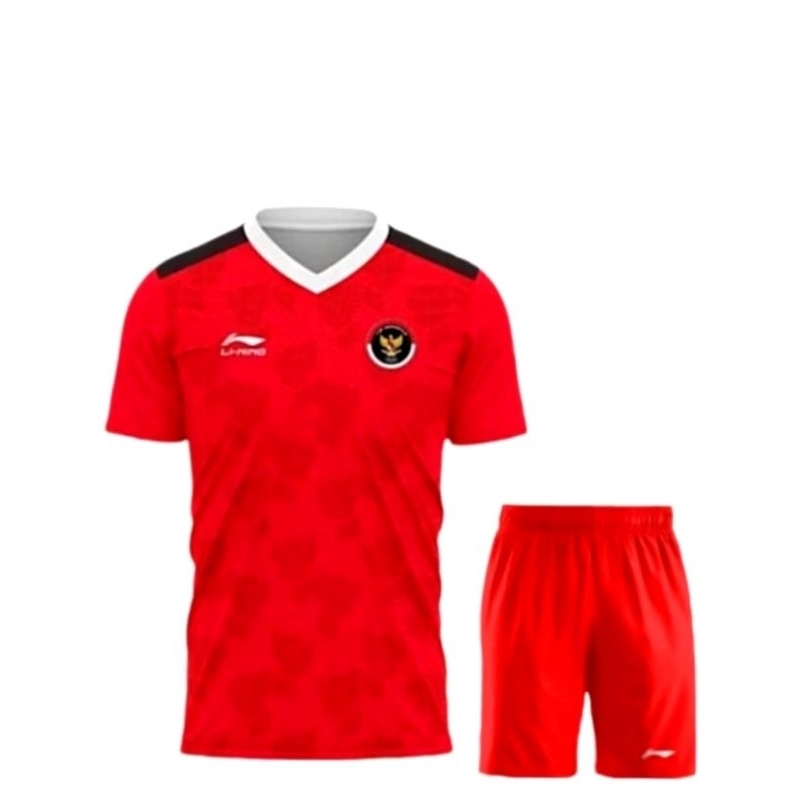Stelan Jersey Futsal Volly Badminton Timnas Indonesia Pria dan Wanita Dewasa