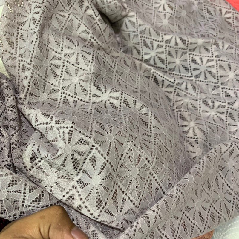 kain brokat premium - kain brukat luxury - kain brokat import [Grey]