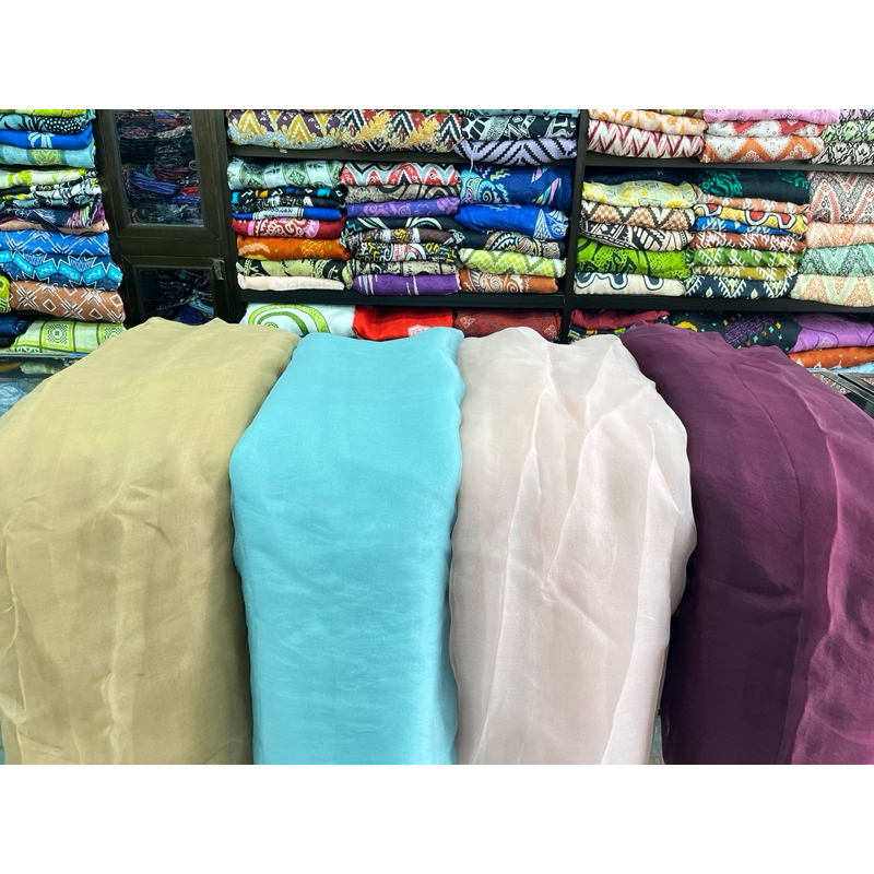 kain sutra polos(bahan baju bodo)
