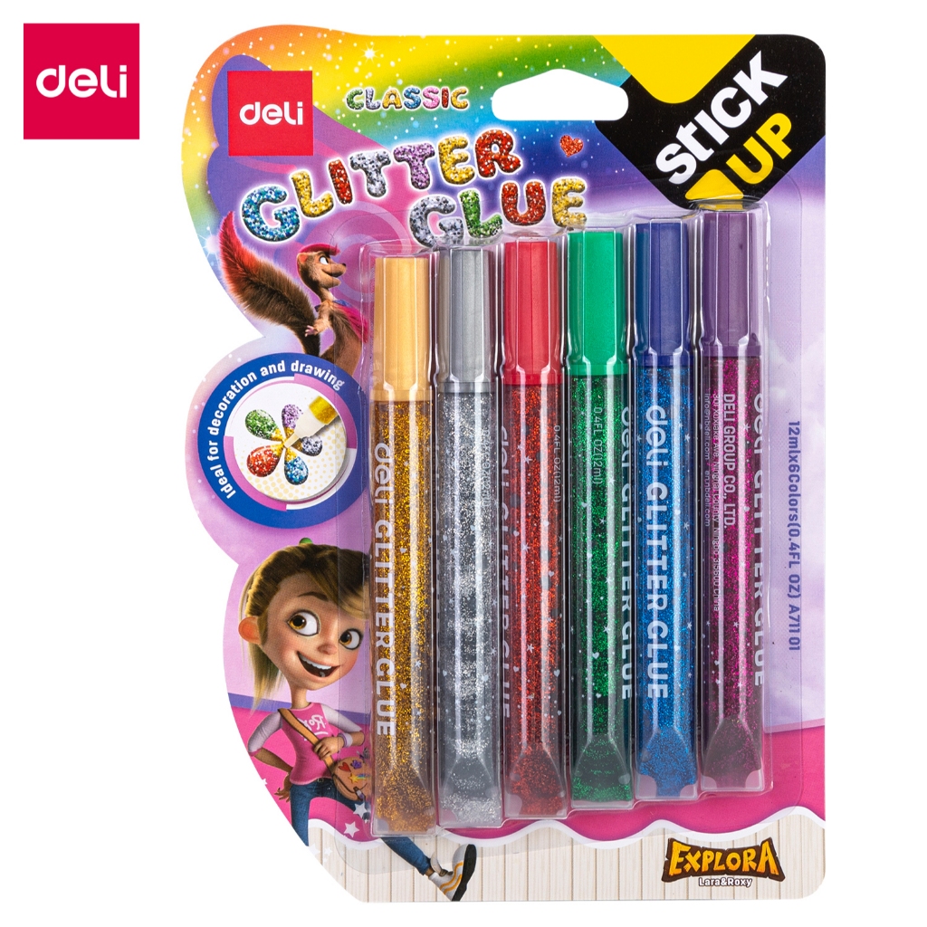 

TBMO DELI GLITTER GLUE METALLIC 12ML ISI 6PCS A71101 - OC