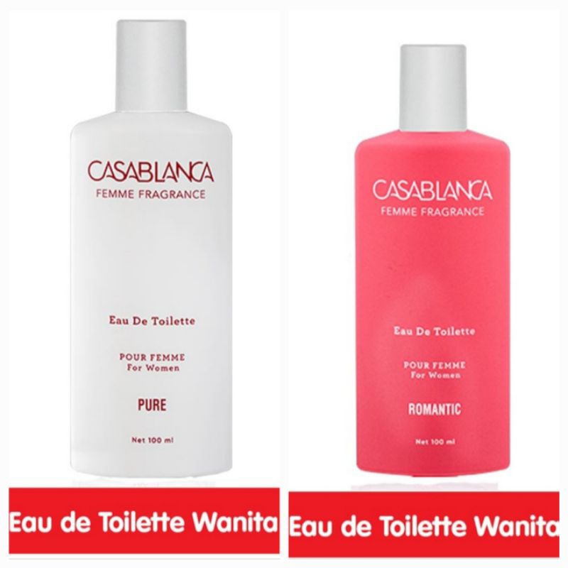 CASABLANCA femme eau de toilette parfum wanita romantic dan pure 100ml