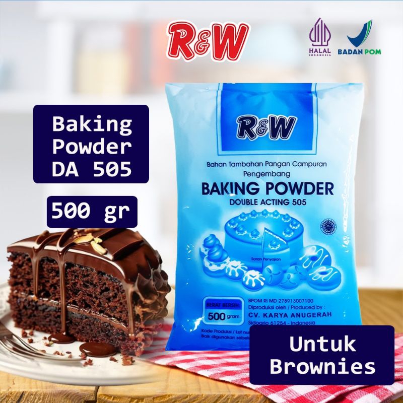 

Baking powder Double akting DA 505 PENGEMBANG kue Rajawali R&W 500 gr