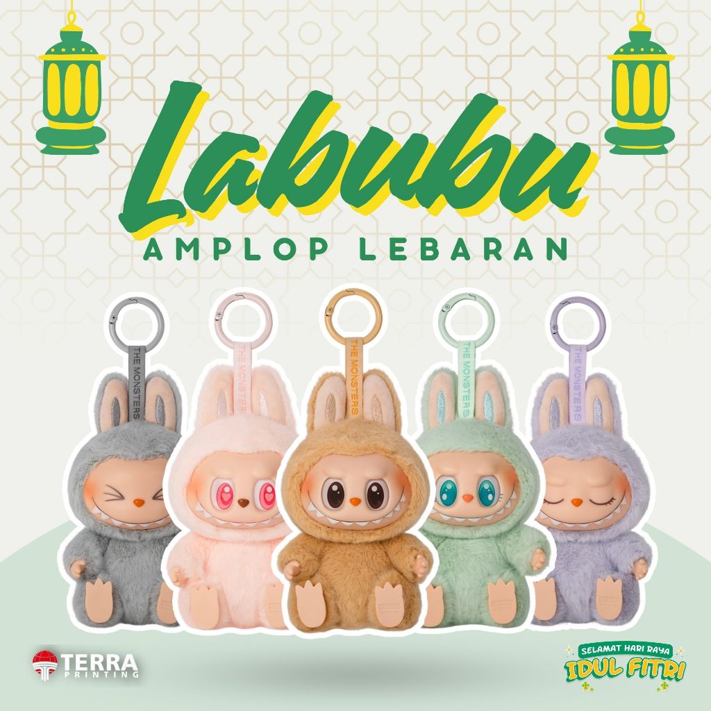 

( SATUAN ) AMPLOP LEBARAN LABUBU 3D VIRAL 2025 - AMPLOP LEBARAN UNIK TERBARU