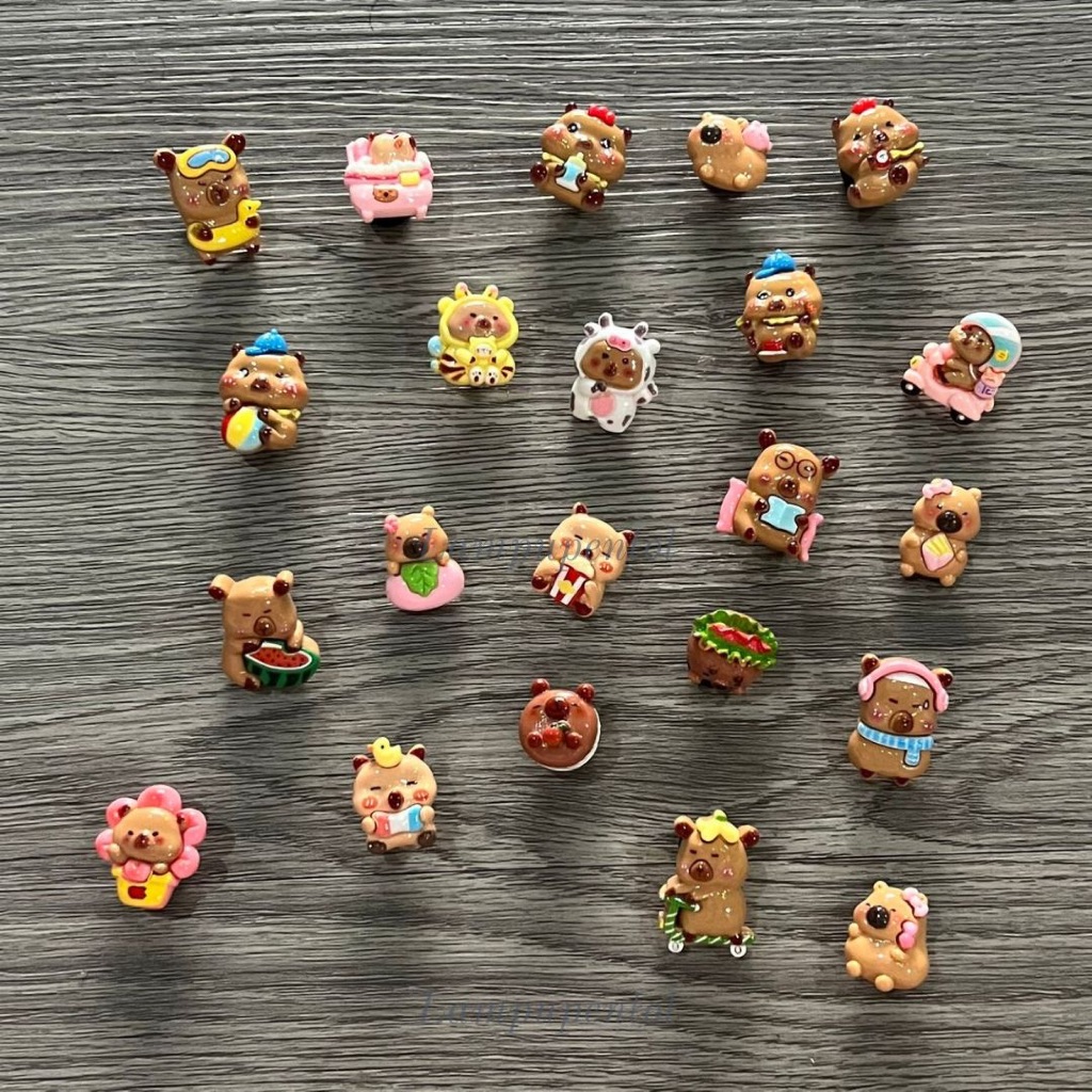 [CAPPYBARA JIBBITZ] Aksesoris Sepatu Crcs Jibbitz Charms Pin Sandal Jibbitz CAPYBARA