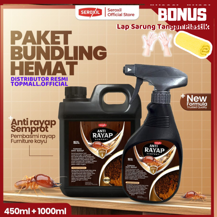 Seroxil Anti Rayap Obat Pembasmi Rayap Semprot Ampuh 450ml / 1000ml