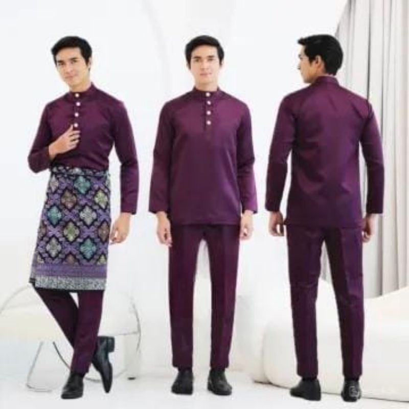 setelan baju kurung pria teluk belanga baju muslim baju kurung malaysia