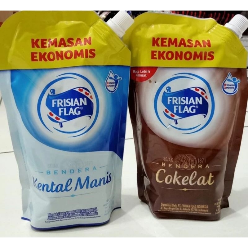 

Susu Frisian Flag Pouch Rasa Coklat atau Original 545 gr