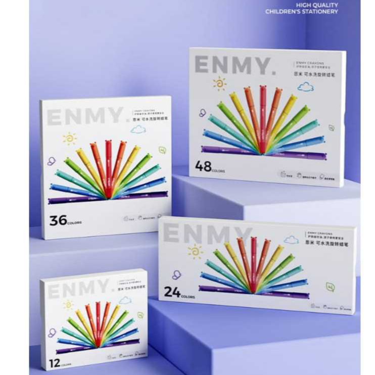 

ENMY Silky Crayon Set 12/24/36/48 Warna