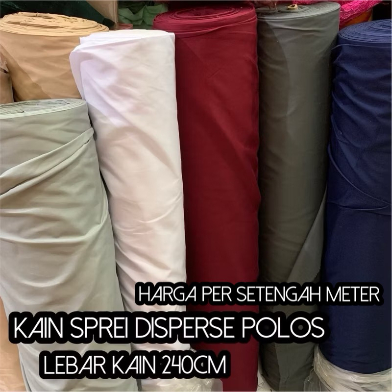 Kain Sprei Polos Lebar 240cm Disperse