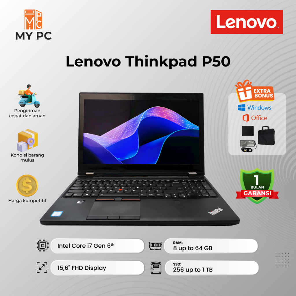 Laptop Lenovo Thinkpad P50 Core i7 GEN 6 - 15"
