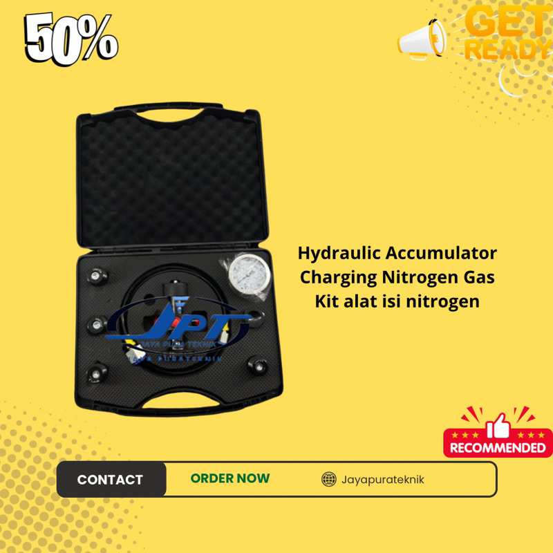Hydraulic Accumulator Charging Nitrogen Gas Kit alat isi nitrogen