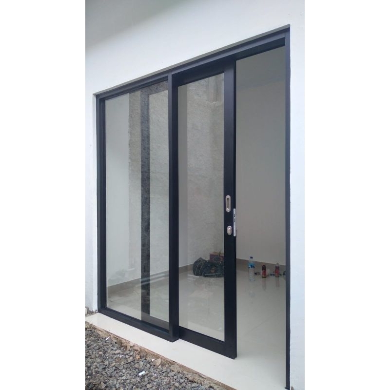 Pintu sliding dan kaca mati + pasang