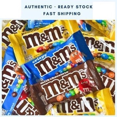 

Permen Coklat Impor Amerika M&M Candy Chocolate Sharing Size Resealable Zip 272 Gr / 9.7 Oz Varian Caramel, Caramel Cold Brew, Peanut, Peanut Butter, Almonds, Crunchy Cookie, Dark, Milk Chocolate, Classic Mix, Pretzel, Pouch 145 Gr Crispy, \ Mini