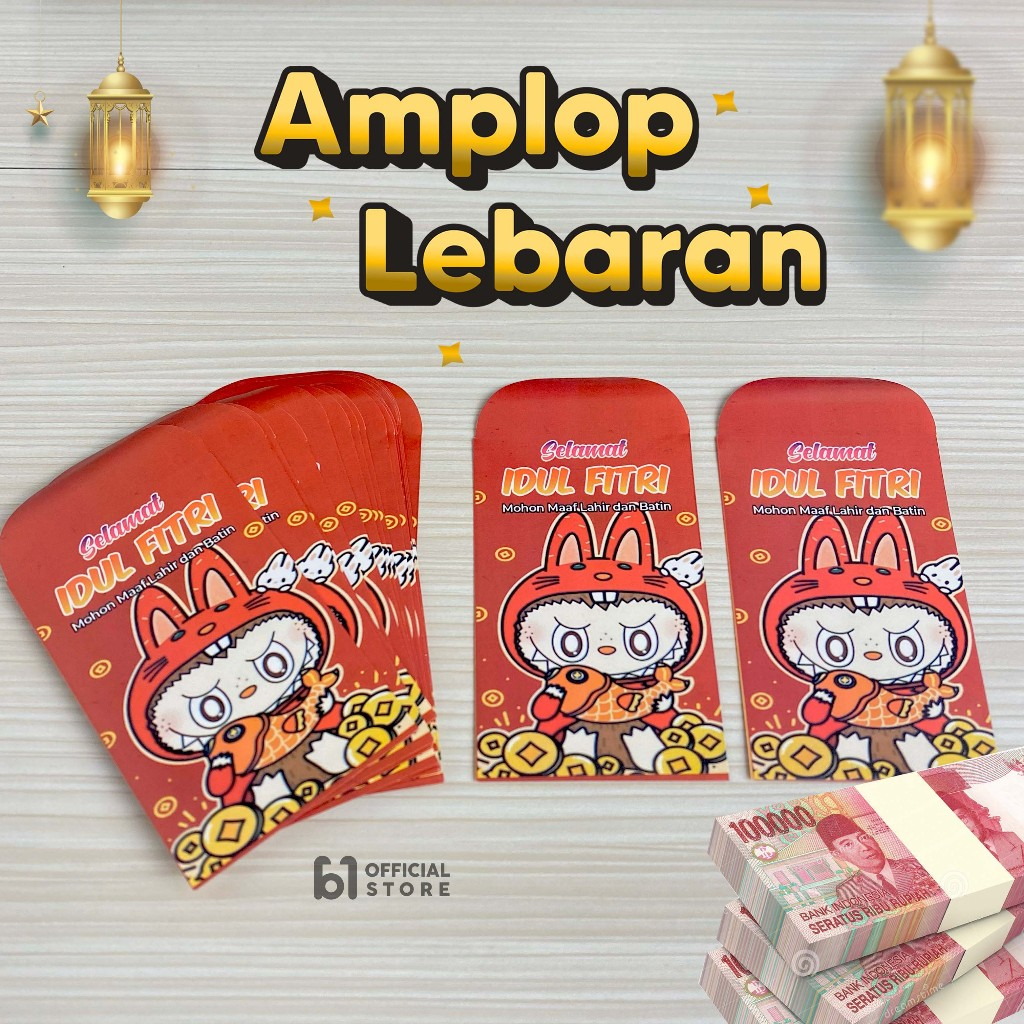 

amplop labubu isi 100 lembar model terbaru amplop thr lebaran angpou idul fitri hari raya