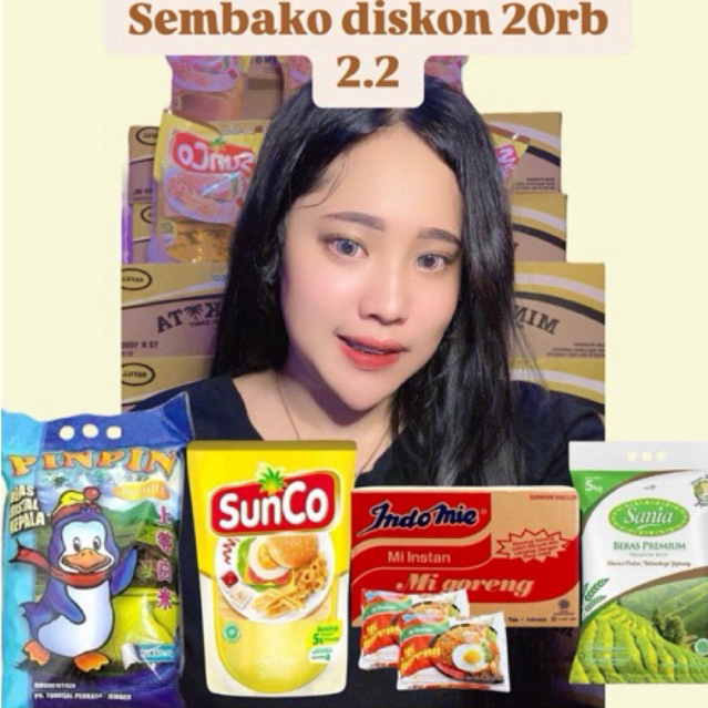

Sembako Diskon 20rb beras, minyak ,indomie