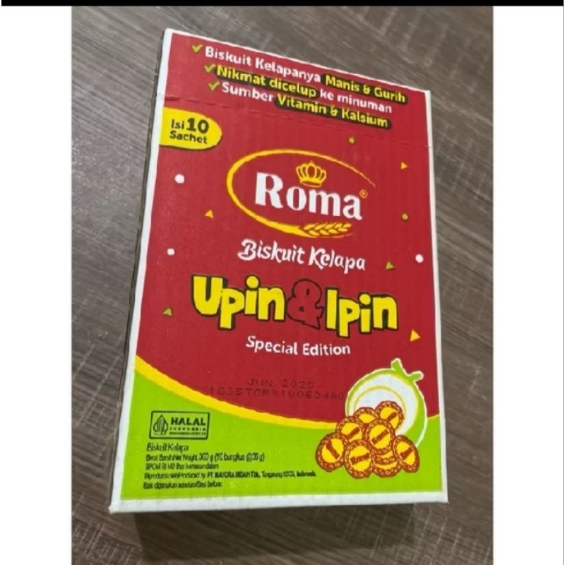 

Roma biskuit kelapa kemasan 2000 perbox isi 10 sachet @ 36 gr