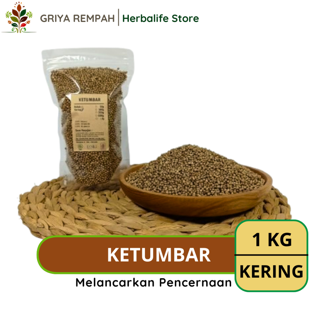 

BIJI KETUMBAR KERING 1 KG Tumbar Rempah Herbal Simplisia Alami Premium untuk Ramuan Jamu Tradisional & Kesehatan Coriandrum sativum