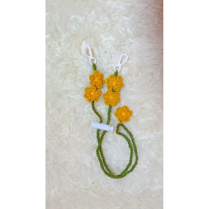 Konektor masker Rajut || strap masker || Konektor masker Hijab || Konektor Bunga