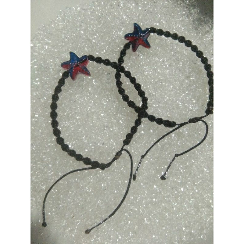 2 pcs Gelang couple tali anyam serut | gelang couple minimalis | gelang couple star