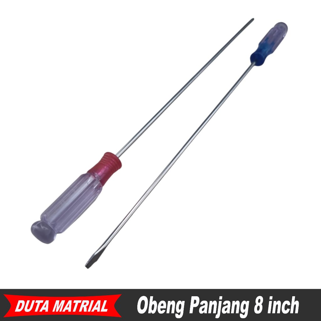 Obeng Radio Panjang Plus Minus 8" 20 cm / Obeng Kecil Panjang + - 8 Inch