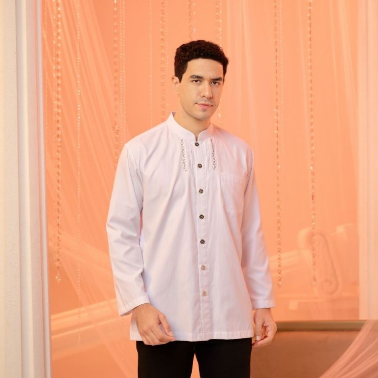 Ranti - Addy Koko - Koko Pria Lengan Panjang - Koko Putih