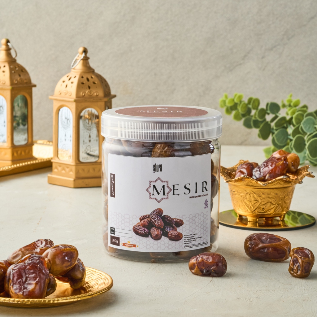 

Shura Kurma Mesir 300gr Kemasan Toples Kurma Arab Manis Premium Original High Quality