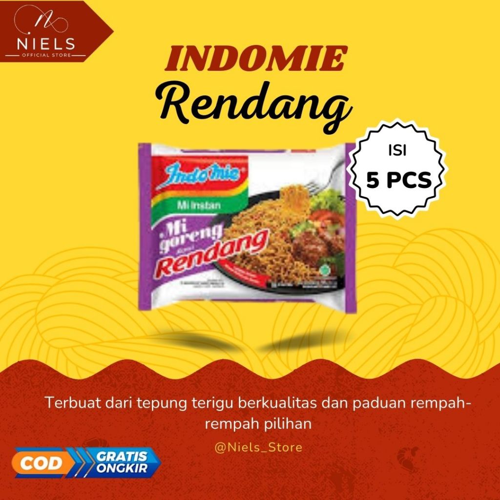 

NIELS Indomie Rendang Mi instan - 5 pcs