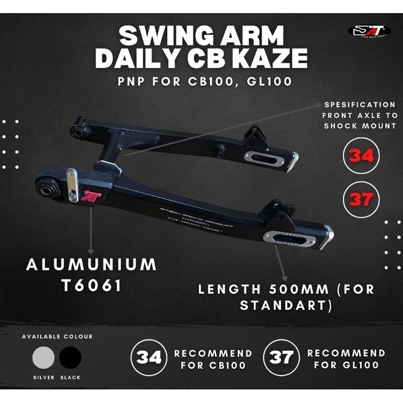 arm kaze swing arm cb 100 kaze pnp cb 100 begel pendek swing arm cb 100 model kaze aitech