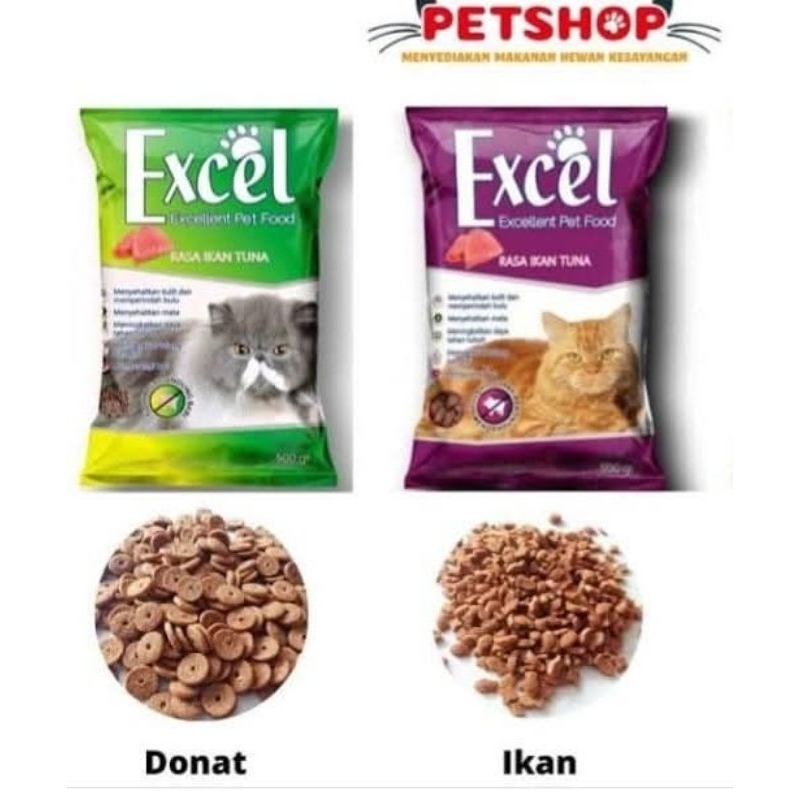 Pakan Kucing Excel 500 gr / pakan kucing / makanan kucing / Petshop