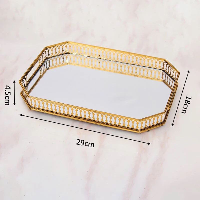 Nampan asethetic/Nampan Cantik Emas/Nampan Mewah/Nampan lebaran