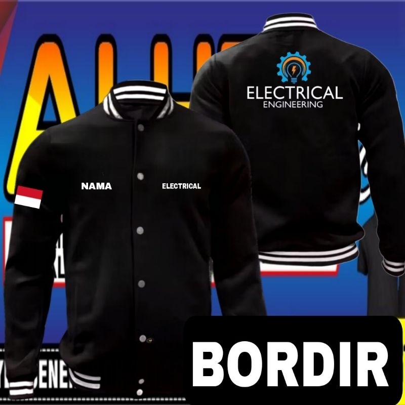 Jaket bordir electrical engineering jaket electrical engineering jaket baseball electrical engineeri