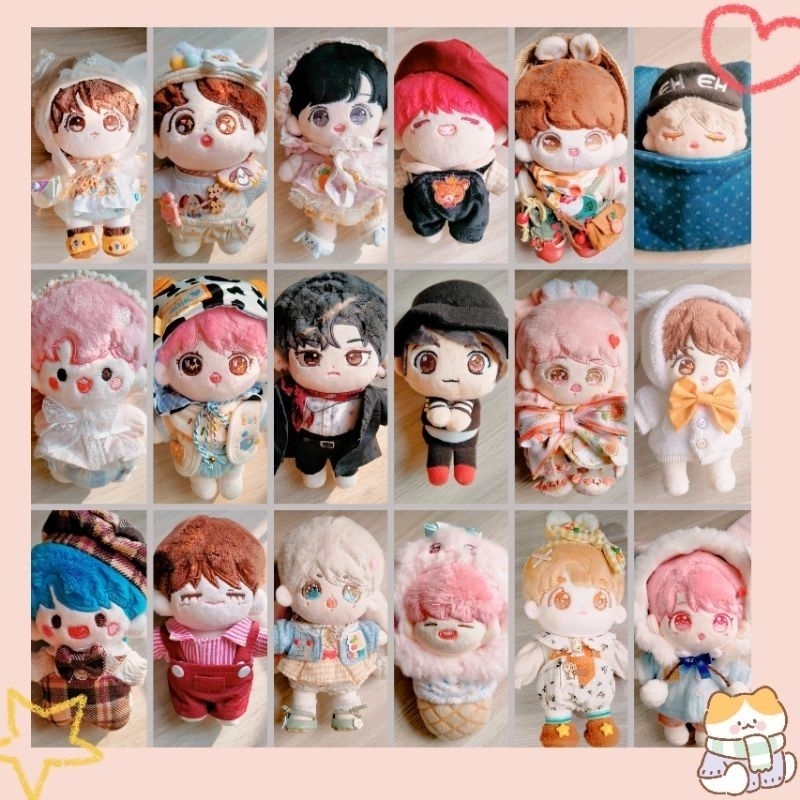 [READY/BACA DESKRIPSI] BTS itadoll plush fansite Kpop cotton doll V Taehyung Jungkook Suga Yoongi bo