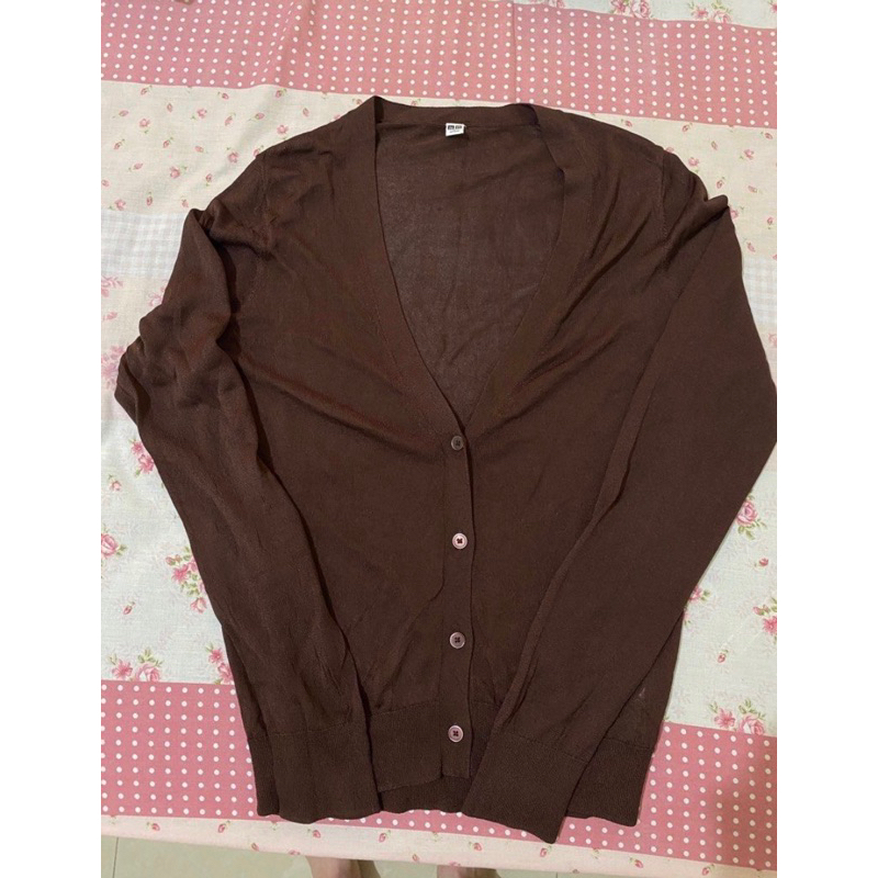cardigan brown uniqlo size M