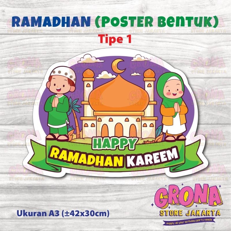 

Board A3 Sterofoam tema Ramadhan / Pawai Ramadhan anak TK PAUD SD