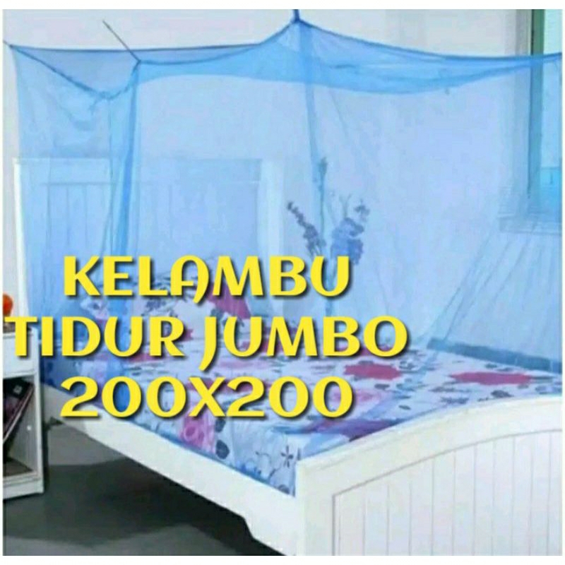 kelambu anti nyamuk kotak polos jumbo kelambu polos jumbo kelambu jadul kelambu 200x180