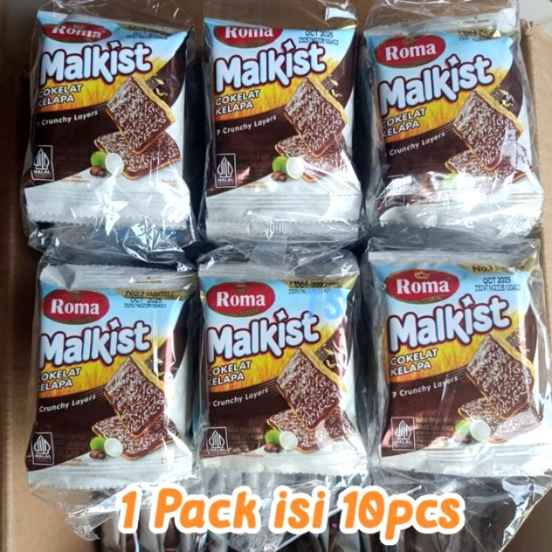 

Roma Malkist Cokelat Kelapa 19 Gram 1 Pack Isi 10 Pcs