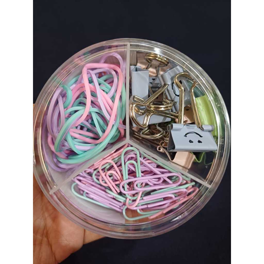 

Stationery Set DL2285 KARET GELANG LUCU PAPER CLIP CUTE BINDER CLIP