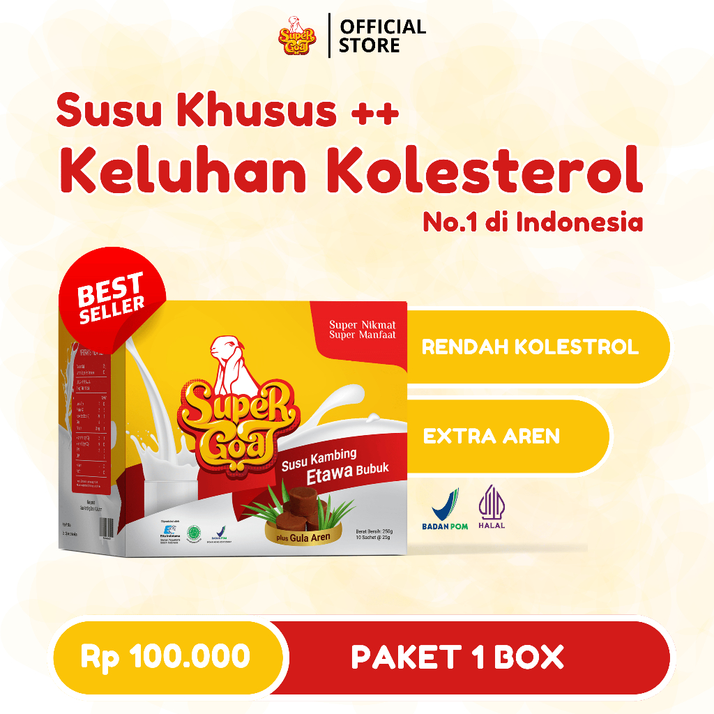 

Supergoat Aren – Susu Kambing Etawa untuk Kolesterol Tinggi, Sehat & Aman