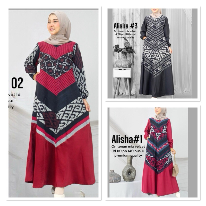 Gamis Tenun Etnik Kekinian Dress Wanita Muslim Terbaru