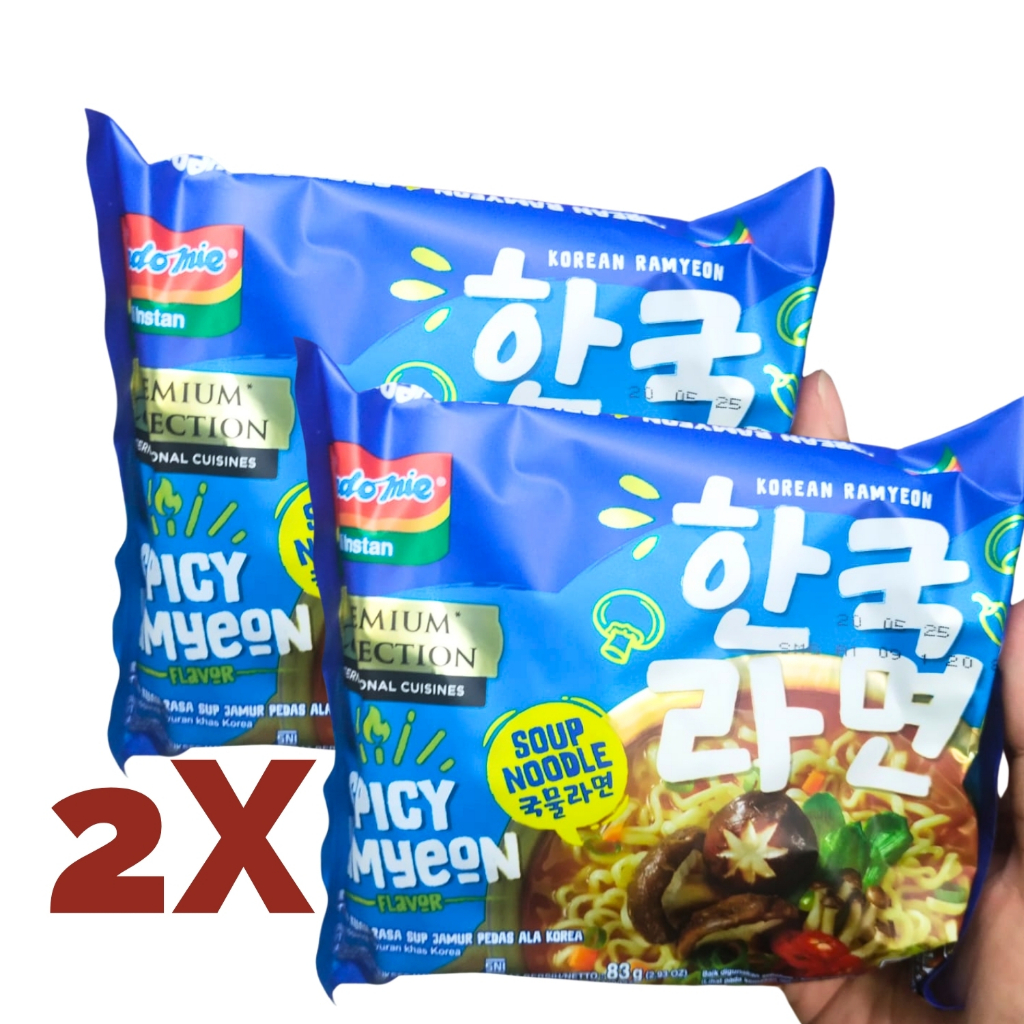 

2X Indomie Korean Ramyeon Spicy Ramyeon Rasa Sup Jamur Pedas Ala Korea