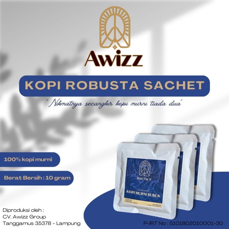 

Kopi Sachet Bubuk Murni - Kemasan Instan 10 gram