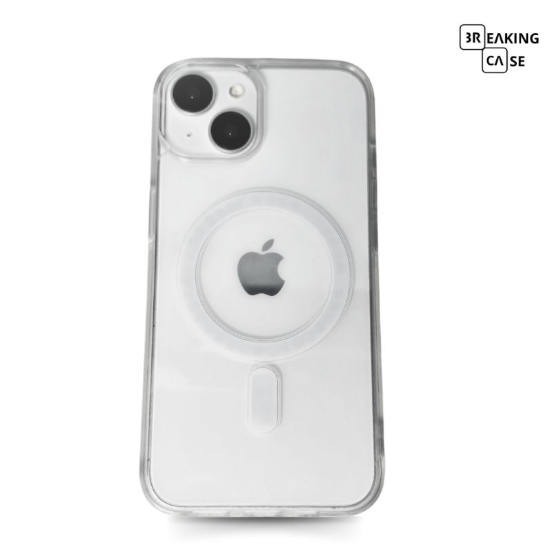 CIRCLE SAFTY MAGSAF Case afor Iphone 7 8 X XS XMAX XR 11 12 13 14 15 Pro Max Plus Mini casing Clear 