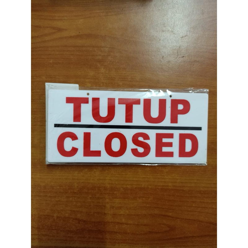 

LABEL BUKA TUTUP SIGN HOLDER