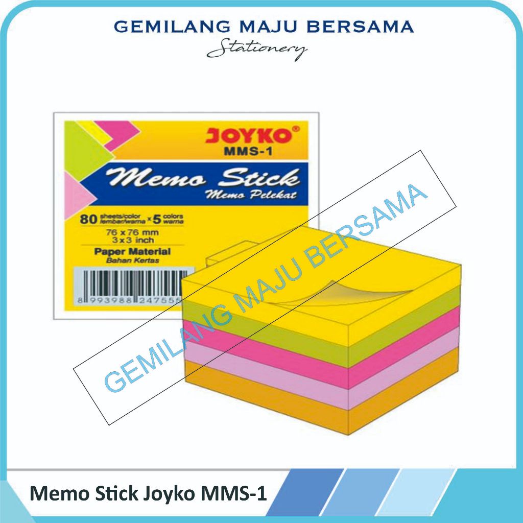 

Memo Stick Note Joyko MMS-1 (Harga Per Pad)