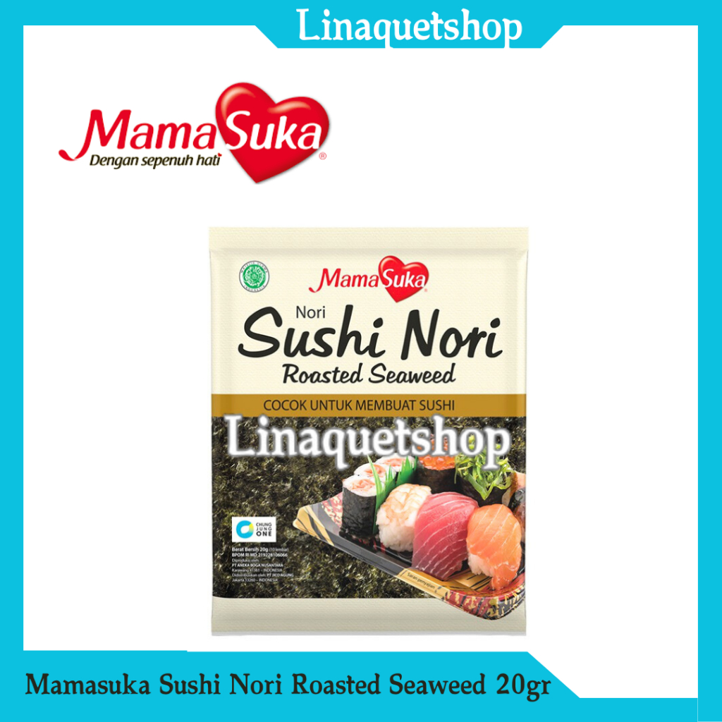 

MAMASUKA Rumput Laut Gimbap Sushi Nori Roasted Seaweed 20gr (10 lembar)