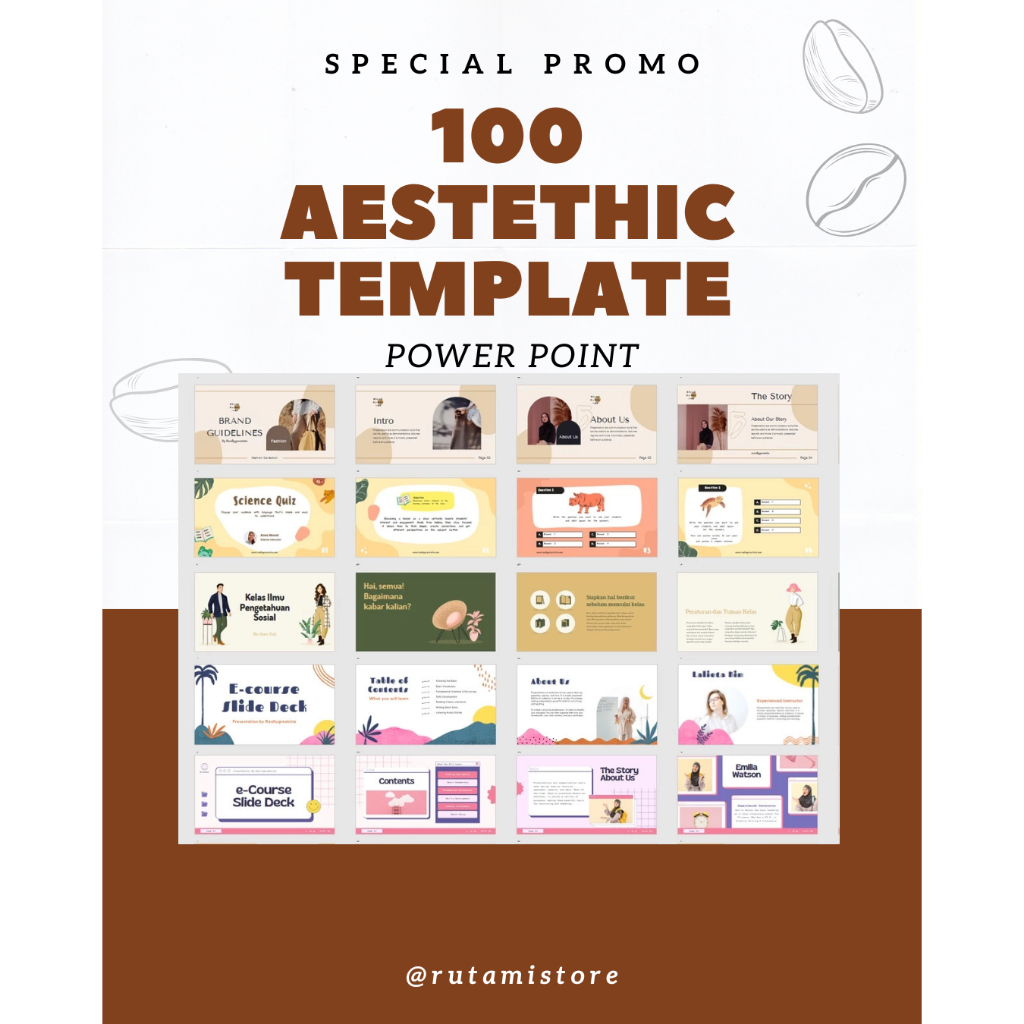 Paket aesthetic template PPT